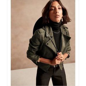 Banana Republic Vegan Suede Moto Jacket - Petite Large